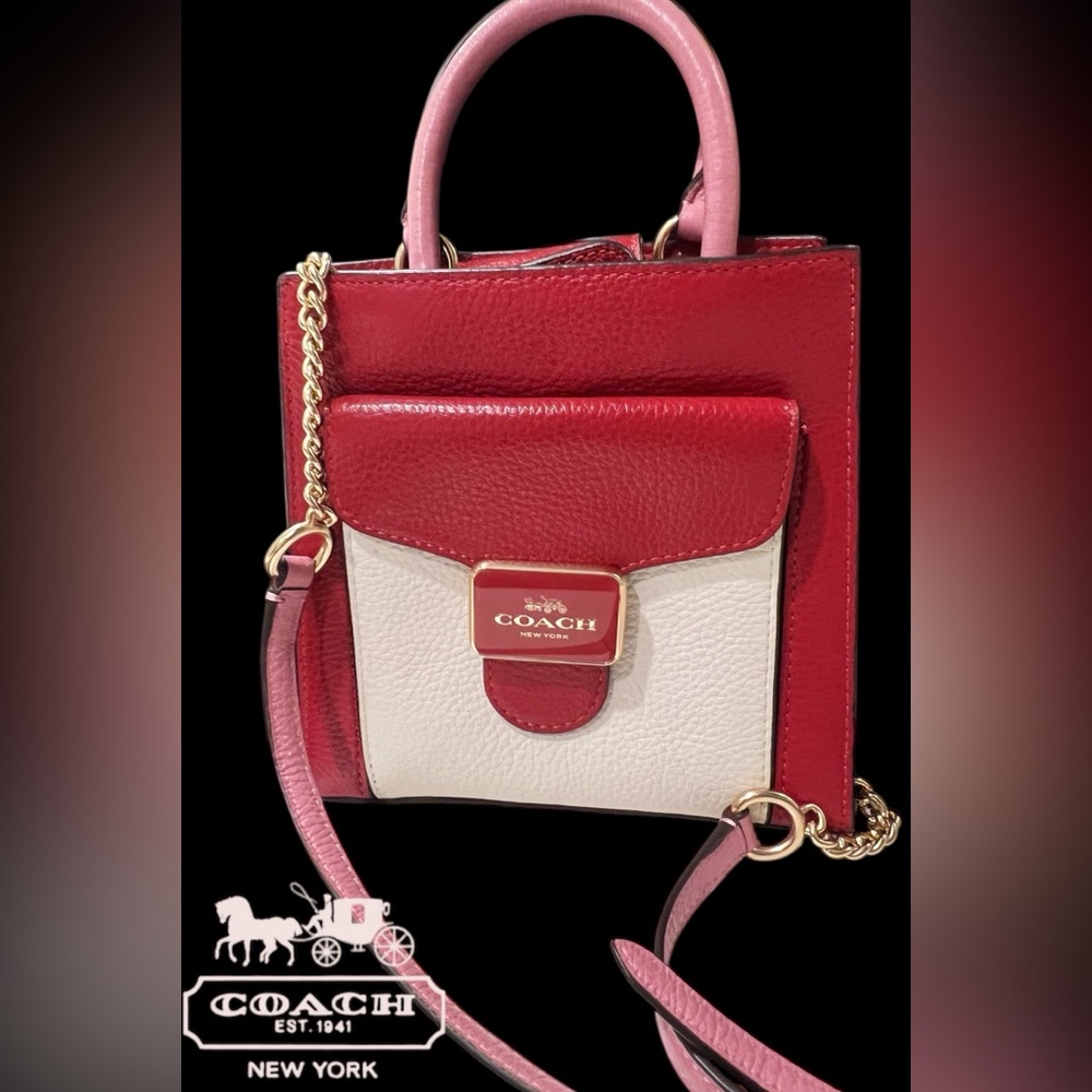 Coach Mini Pepper Crossbody bag in a colorblock design. 
Style #: C6994 NWOT - Picture 2 of 12